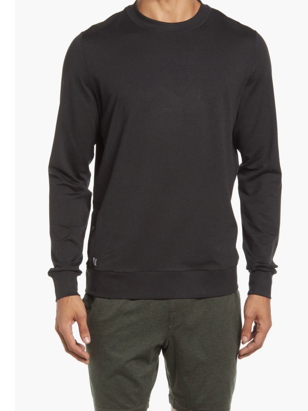 Vuori Men's Ponto Performance Crew | Brown/Khaki | Size Medium | NWOT